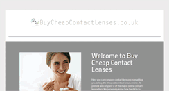 Desktop Screenshot of buycheapcontactlenses.co.uk